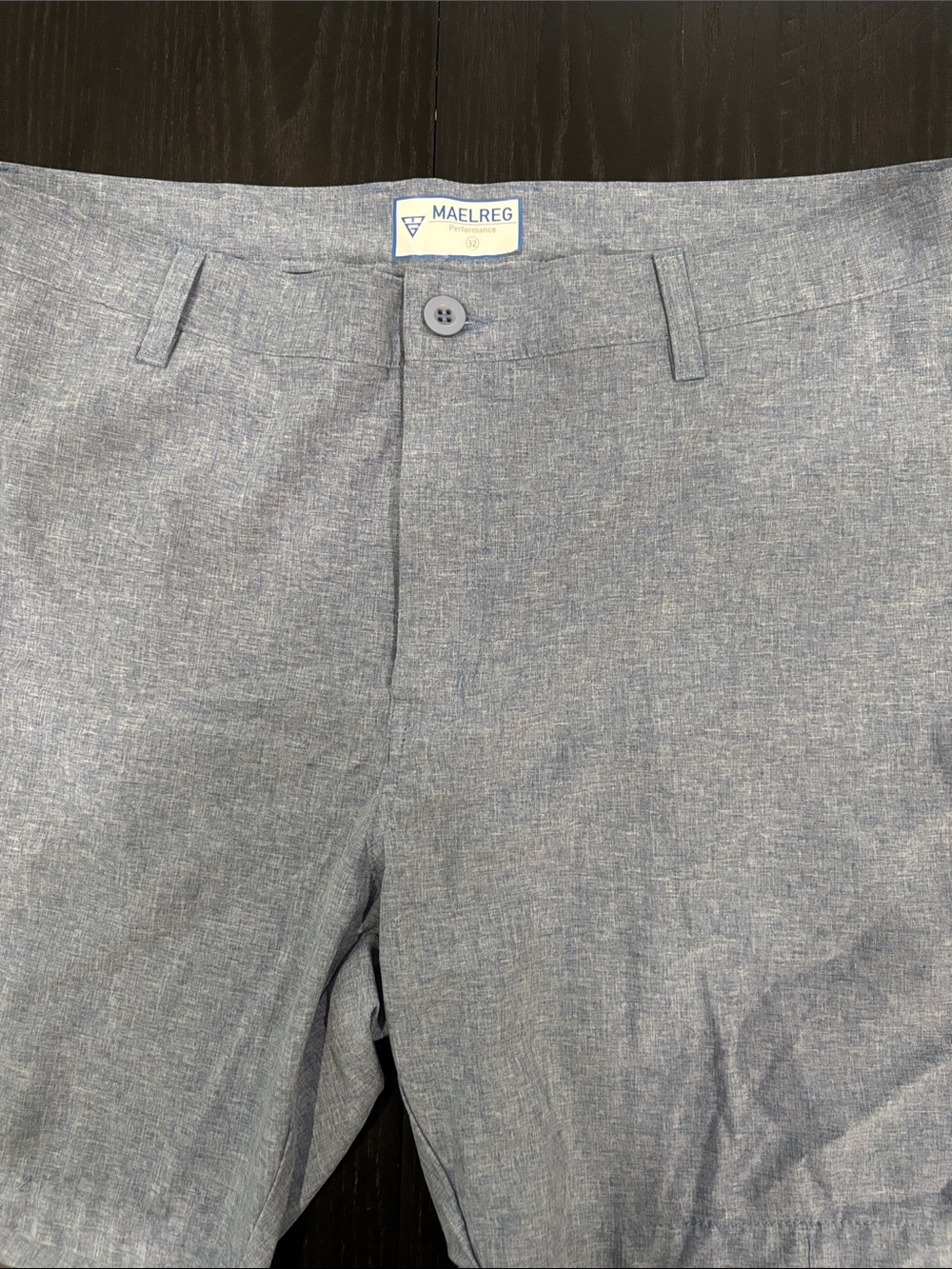 Maelreg Men's Light Blue Performance Shorts 32, 7”